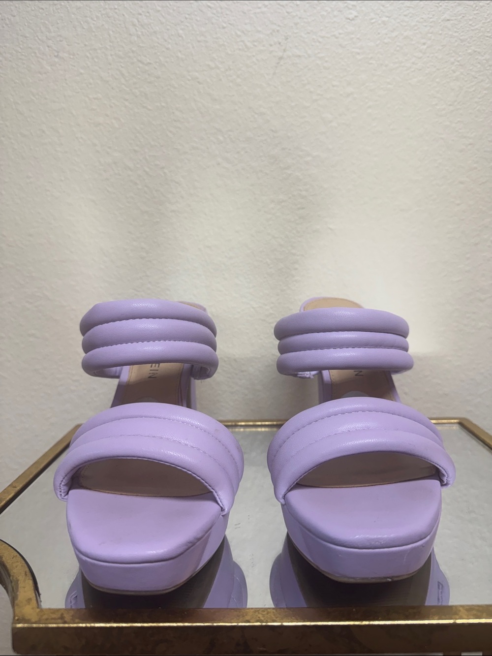 Anne Klein Lilac Triple-Loop Platform Sandals